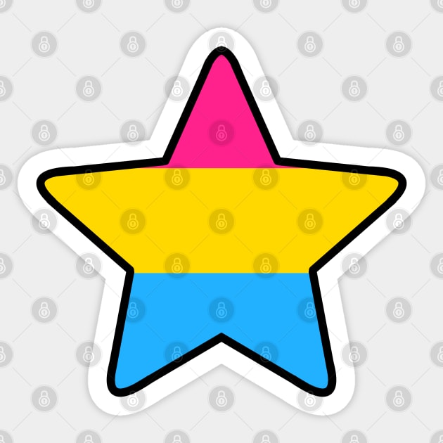 Pansexual Pride Star Sticker by SimplyPride